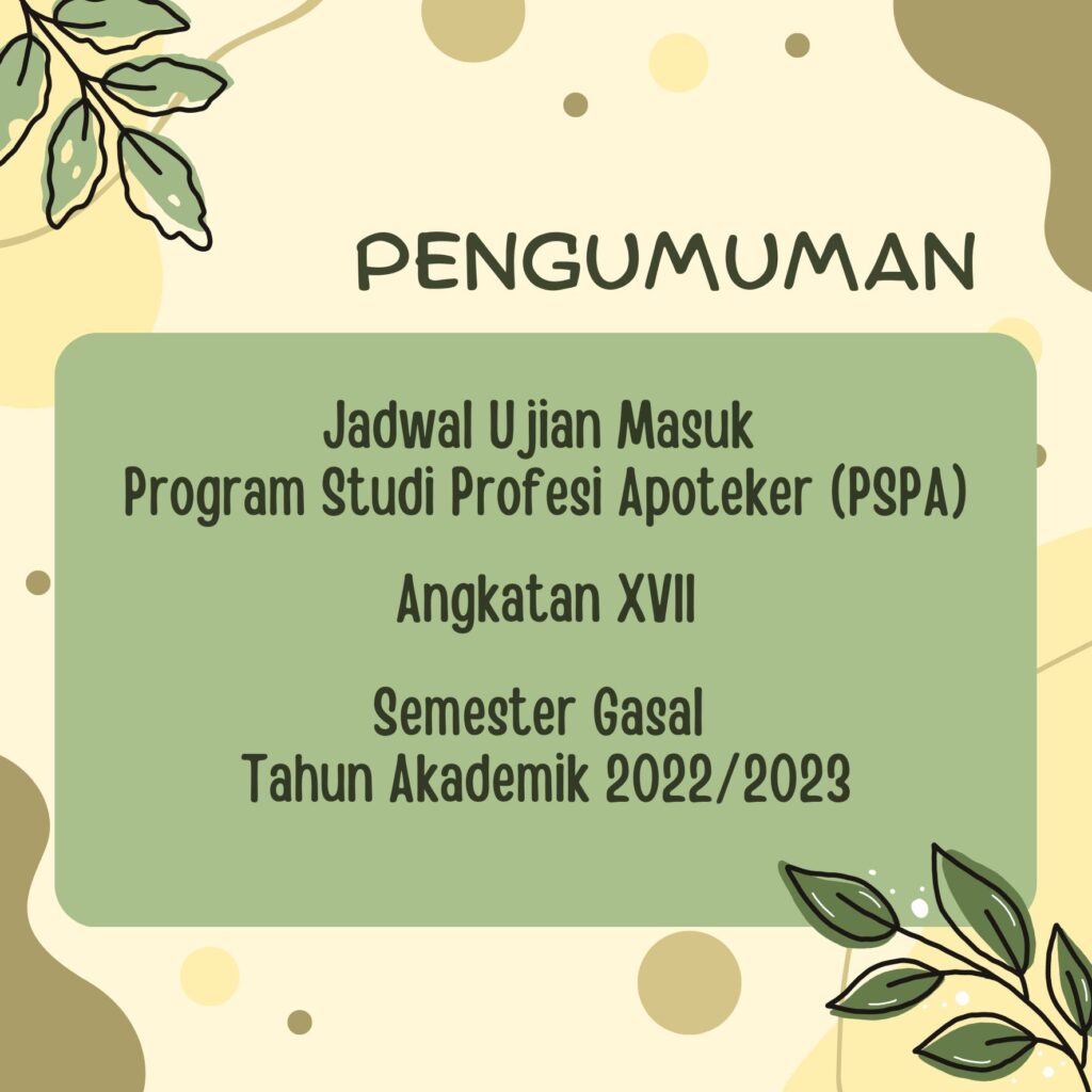 Pengumuman Terkini – FAKULTAS FARMASI