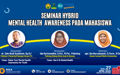 Galakkan Mental Health Awareness, Fakultas Farmasi Adakan Seminar “MENTAL HEALTH AWARENESS PADA MAHASISWA”