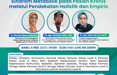 Webinar IKA Farmasi UNEJ: Optimalisasi Pelayanan Kesehatan melalui Etnomedisin pada Pasien Sindrom Metabolik