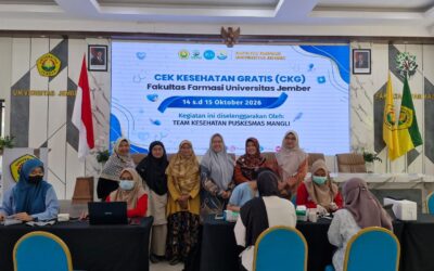Cek Kesehatan Gratis Perguruan Tinggi, Fakultas Farmasi UNEJ Bekerja Sama dengan Puskesmas Mangli